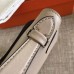 Hermes Grey Swift Kelly Pochette Handmade Bag