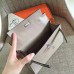 Hermes Grey Swift Kelly Pochette Handmade Bag