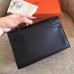 Hermes Black Swift Kelly Pochette Handmade Bag