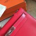 Hermes Red Swift Kelly Pochette Handmade Bag