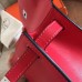 Hermes Red Swift Kelly Pochette Handmade Bag