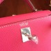 Hermes Rose Red Epsom Kelly Mini II 20cm Handmade Bag