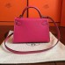 Hermes Rose Red Epsom Kelly Mini II 20cm Handmade Bag