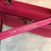 Hermes Rose Red Epsom Kelly Mini II 20cm Handmade Bag