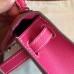 Hermes Rose Red Epsom Kelly Mini II 20cm Handmade Bag