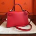 Hermes Red Swift Kelly Mini II 20cm Handmade Bag