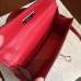 Hermes Red Swift Kelly Mini II 20cm Handmade Bag