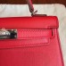 Hermes Red Swift Kelly Mini II 20cm Handmade Bag