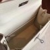 Hermes White Epsom Kelly Sellier 28cm Handmade Bag