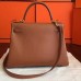 Hermes Brown Swift Kelly Retourne 32cm Handmade Bag