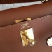 Hermes Brown Swift Kelly Retourne 32cm Handmade Bag