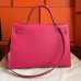 Hermes Rose Tyrien Epsom Kelly 32cm Sellier Handmade Bag