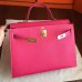 Hermes Rose Tyrien Epsom Kelly 32cm Sellier Handmade Bag