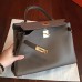 Hermes Etoupe Swift Kelly Retourne 32cm Handmade Bag