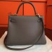 Hermes Etoupe Swift Kelly Retourne 32cm Handmade Bag