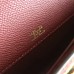 Hermes Bordeaux Epsom Kelly Cut Clutch Handmade Bag