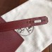 Hermes Bordeaux Epsom Kelly Cut Clutch Handmade Bag