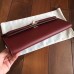 Hermes Bordeaux Epsom Kelly Cut Clutch Handmade Bag