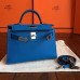 Hermes Mykonos Epsom Kelly Mini II 20cm Handmade Bag