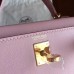 Hermes Rose Dragee Swift Kelly Mini II 20cm Handmade Bag