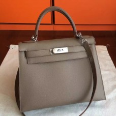 Hermes Etoupe Epsom Kelly 32cm Sellier Handmade Bag Hermes Etoupe Epsom Kelly 32cm Sellier Handmade Bag