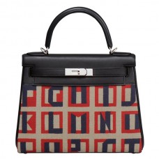 Hermes Kelly 28cm Lettres Au Carre Toile De Camp Bag Hermes Kelly 28cm Lettres Au Carre Toile De Camp Bag