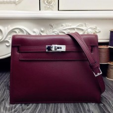 Hermes Kelly Danse Bag In Bordeaux Swift Leather Hermes Kelly Danse Bag In Bordeaux Swift Leather