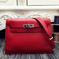Hermes Kelly Danse Bag In Red Swift Leather Hermes Kelly Danse Bag In Red Swift Leather
