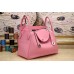 Hermes Pink Clemence Lindy 34cm Bag