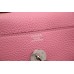 Hermes Pink Clemence Lindy 34cm Bag