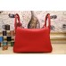 Hermes Red Clemence Lindy 34cm Bag