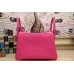 Hermes Rose Red Clemence Lindy 34cm Bag