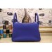 Hermes Blue Electric Clemence Lindy 30cm Bag