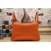 Hermes Orange Clemence Lindy 30cm Bag