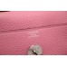 Hermes Pink Clemence Lindy 30cm Bag