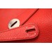 Hermes Red Clemence Lindy 30cm Bag