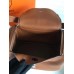 Hermes Brown Clemence Lindy 34cm Bag