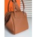 Hermes Brown Clemence Lindy 30cm Bag