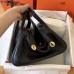 Hermes Black Lindy 26cm Swift Handmade Bag