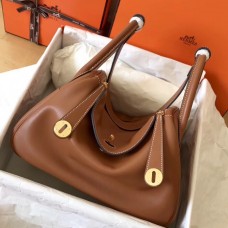 Replica Hermes Lindy 26cm Bag In Vert Amande Clemence Leather GHW