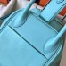 Hermes Blue Atoll Lindy 26cm Swift Handmade Bag