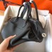 Hermes Ardoise Lindy 26cm Clemence Handmade Bag