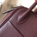 Hermes Bordeaux Lindy 26cm Clemence Handmade Bag