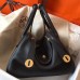 Hermes Black Lindy 26cm Clemence Handmade Bag