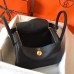Hermes Black Lindy 26cm Clemence Handmade Bag
