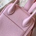 Hermes Pink Lindy 26cm Clemence Handmade Bag