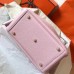 Hermes Pink Lindy 26cm Clemence Handmade Bag