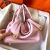 Hermes Pink Lindy 26cm Clemence Handmade Bag