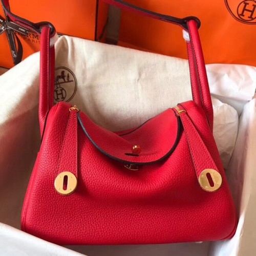 Hermes Lindy Bag Clemence 26 Red 79559465