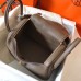 Hermes Taupe Lindy 26cm Clemence Handmade Bag